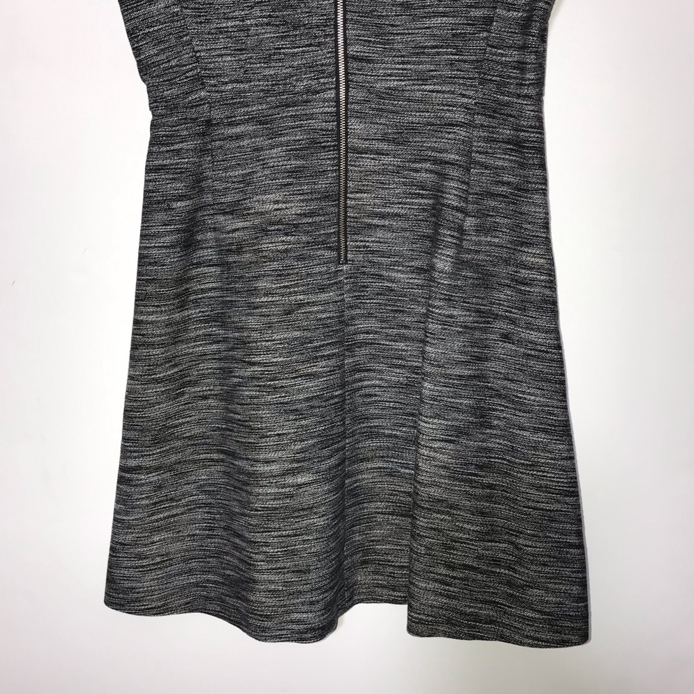 Madewell Tweed Skater Dress Leather Trim - Picture 6 of 8